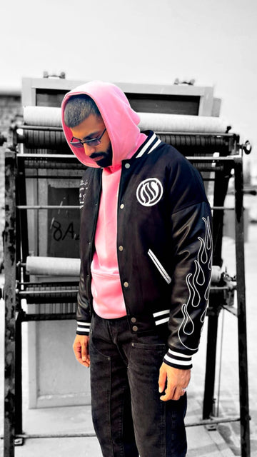 SST BLACK VARSITY JACKET