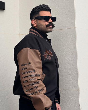 ROYAL BROWN VARSITY JACKET