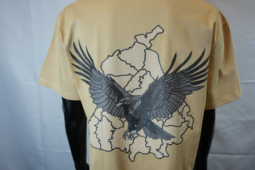 Falcon with Punjab Map Cream Tshirt