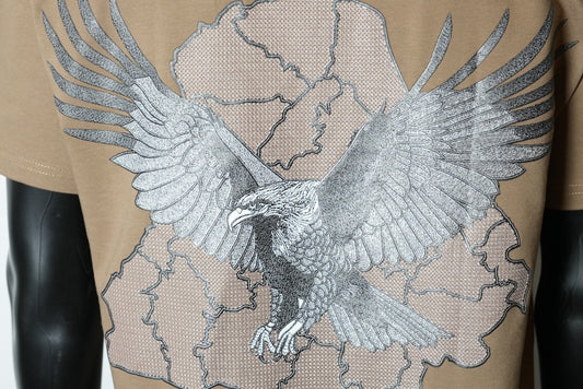 Falcon with Punjab Map Brown Tshirt