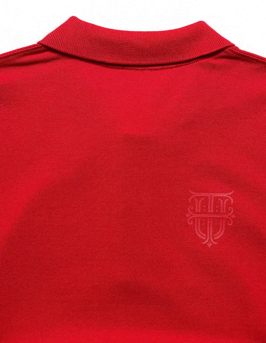 Punjab Dist. Map Embroidery Red Polo T-shirt