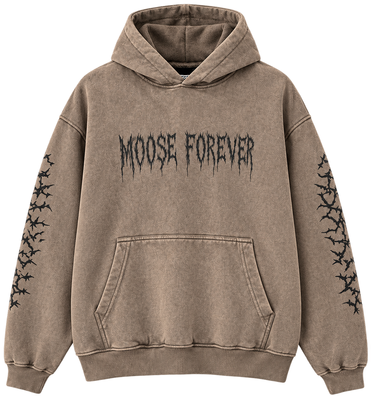 Moose Forever "Signed To God" Vintage Wash Hoodie