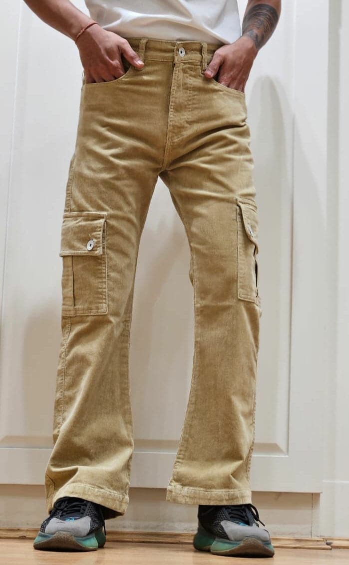Corduroys Cargos - CREAMISH SKIN Colour