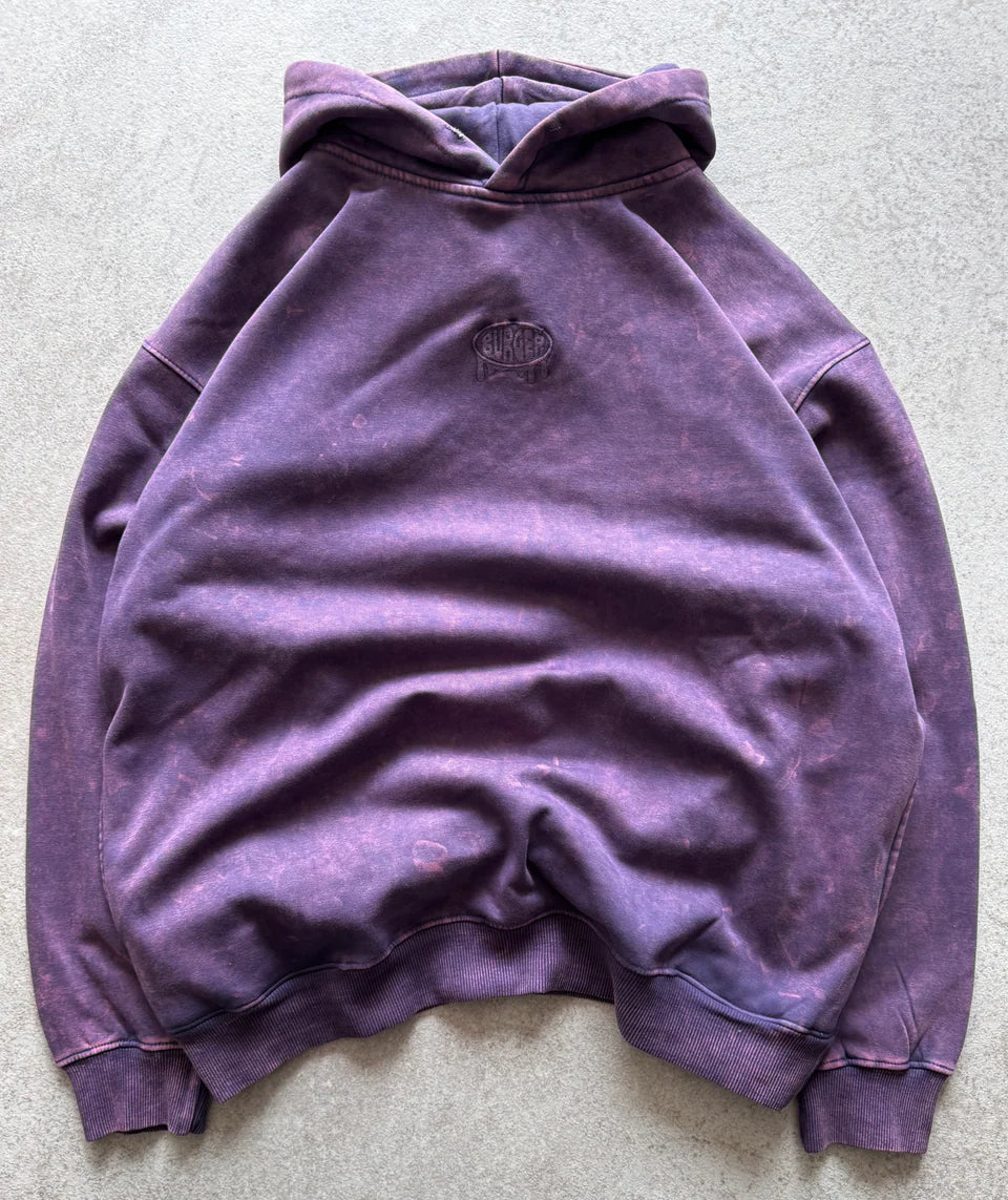 BlackBerry Purple Acid wash Hoodie