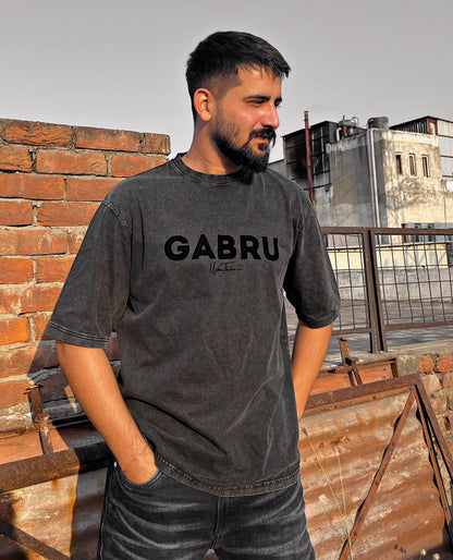 Gabru Black Stonewashed T-shirt