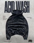 Faded Venta Black Acid wash Hoodie