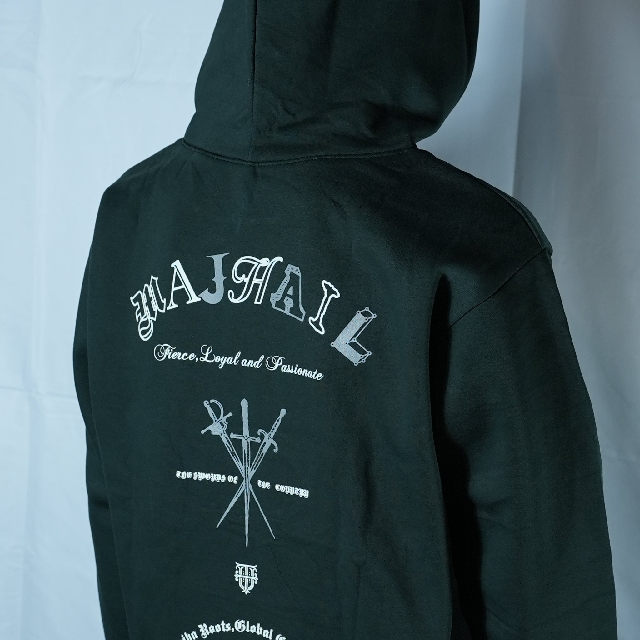 Majhail  Dark Green Hoodie
