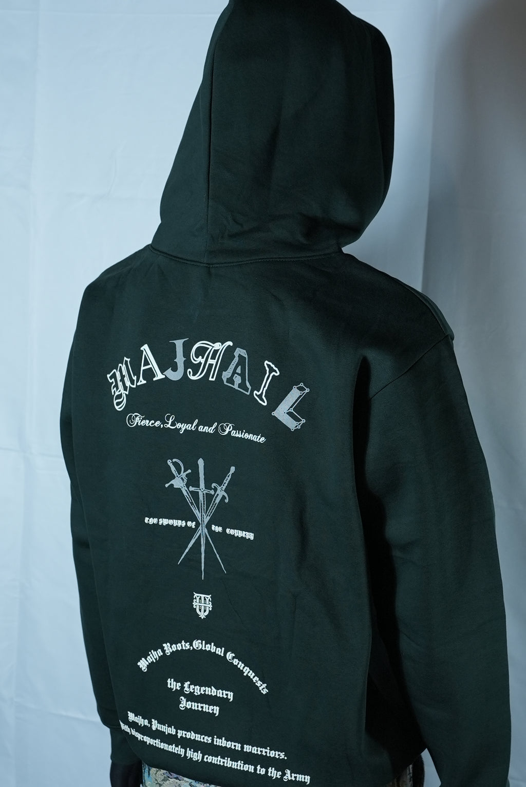 Majhail  Dark Green Hoodie