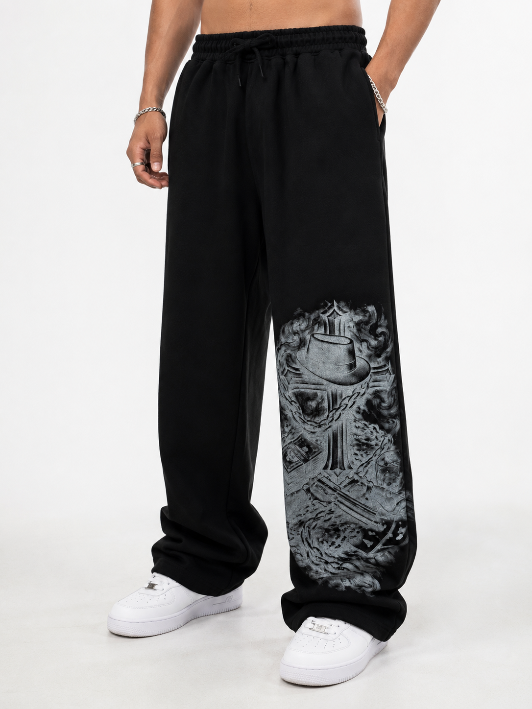 MERCY Graphic Wide Leg Sweatpants