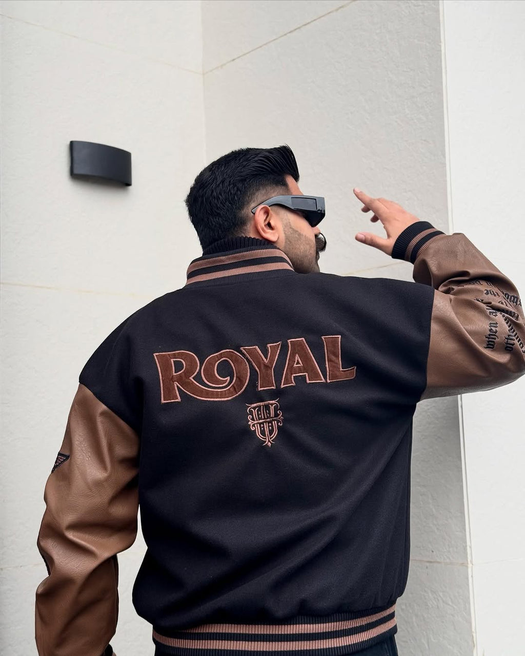 ROYAL BROWN VARSITY JACKET