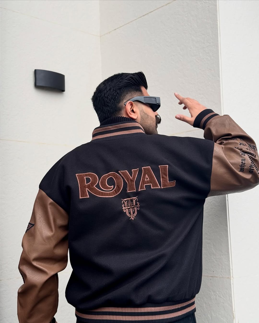 ROYAL BROWN VARSITY JACKET