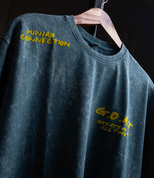 Punjab Connection Stonewashed Green T-shirt