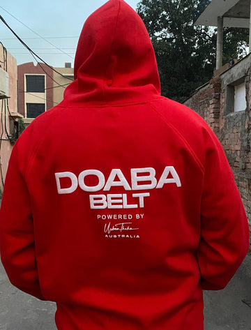 Doabiye Red Hoodie - Doaba Belt. BUY NOW !! - LIMITED EDITION. ( WILL NOT BE REPEATED )