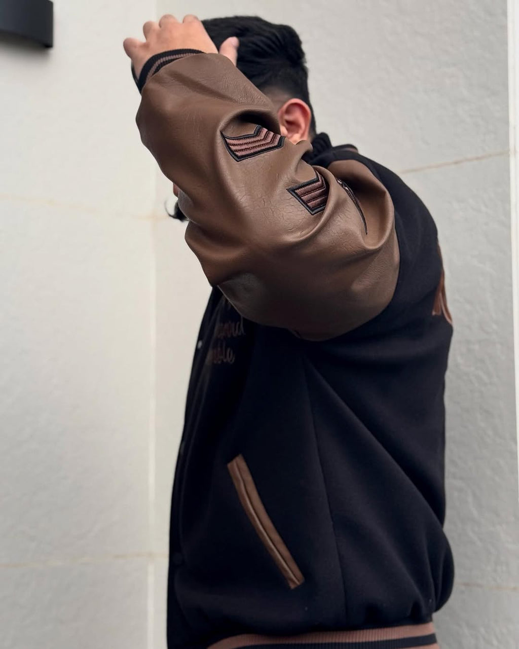 ROYAL BROWN VARSITY JACKET
