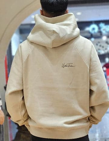 KHIRDA PUNJAB EMBROIDERED DESIGNER HOODIE : RICH CREAM SHADE . OVERSIZED HOT SELLING CLASSIC WITH TRENDING FIT
