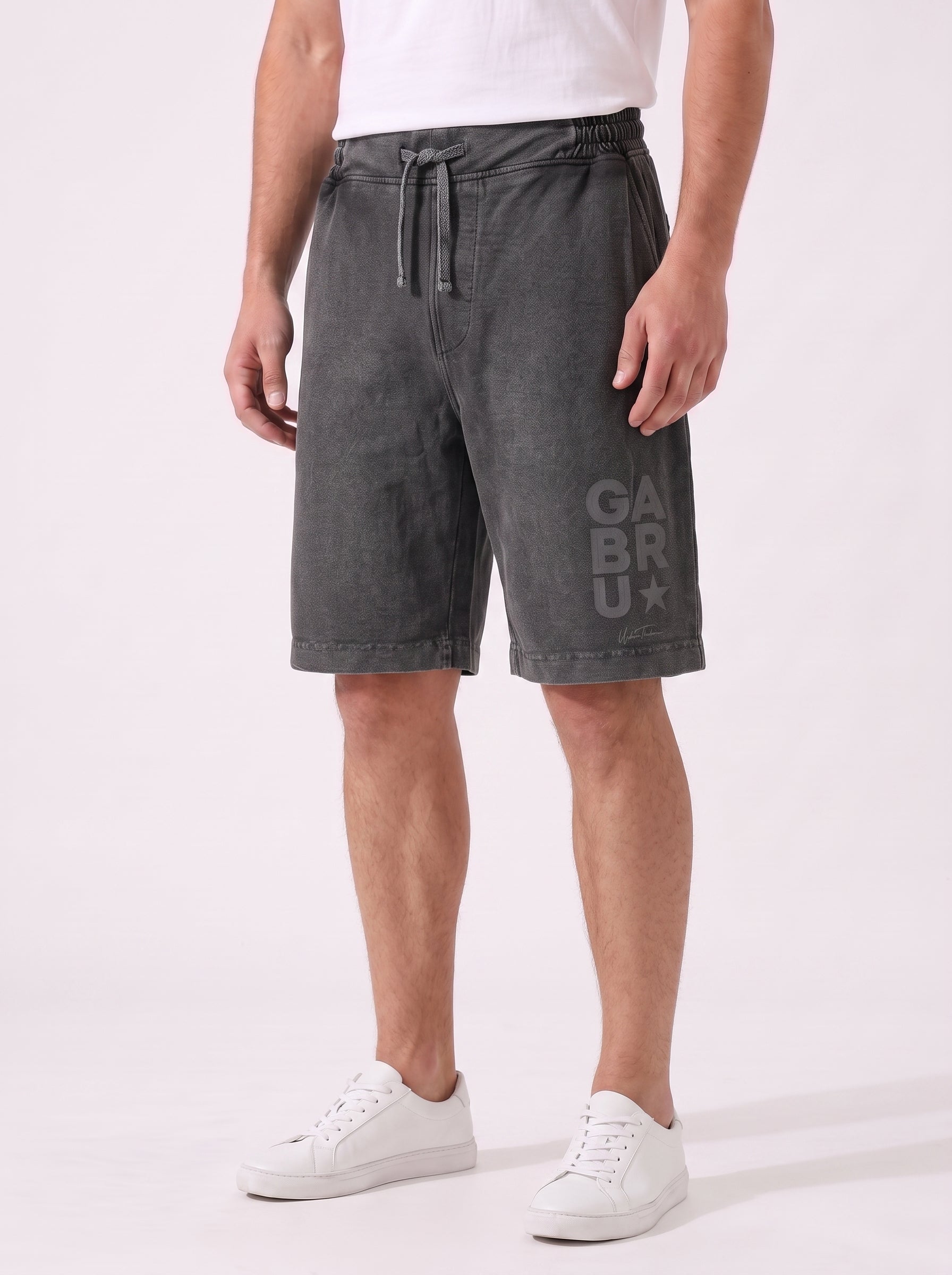 Gabru Washed Graphic Shorts