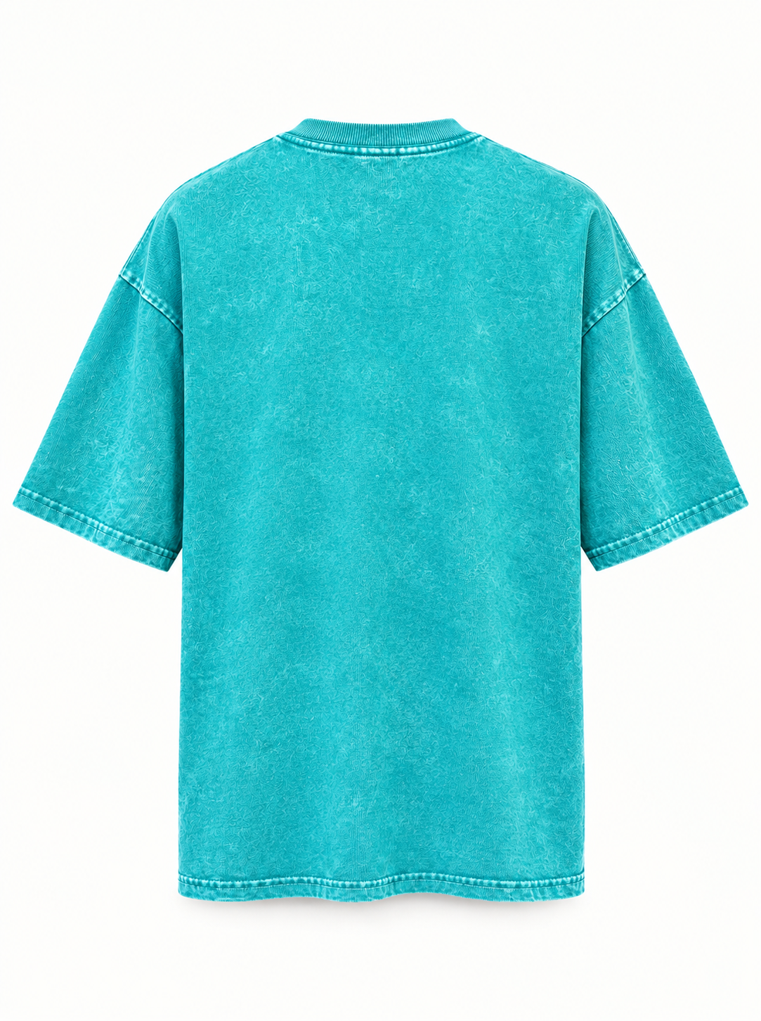 Teal Acid Wash Oversized Boxy Fit T-Shirt