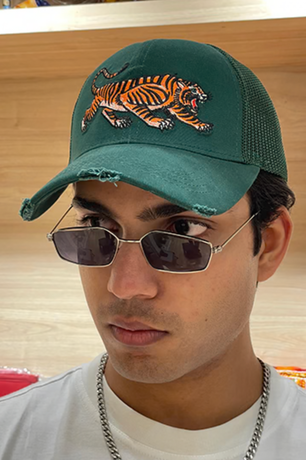 Green Claw Distressed Cap