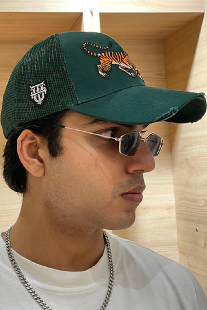 Green Claw Distressed Cap