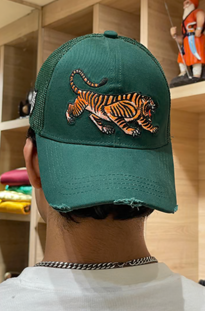 Green Claw Distressed Cap