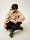 Milky Beige : Ye Burger Logo Heavyweight Baggy Hoodie For Men and Women
