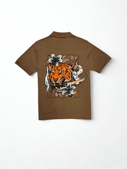 WATCHOUT LIGHT BROWN POLO TSHIRT