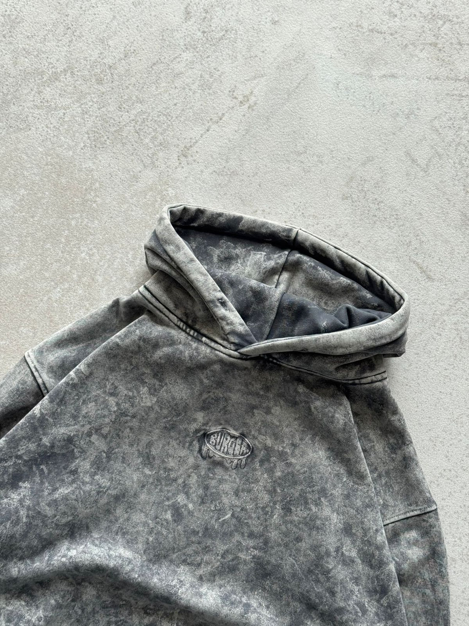 Charcoal Ash Acid Wash Hoodie
