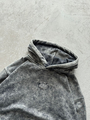 Charcoal Ash Acid Wash Hoodie