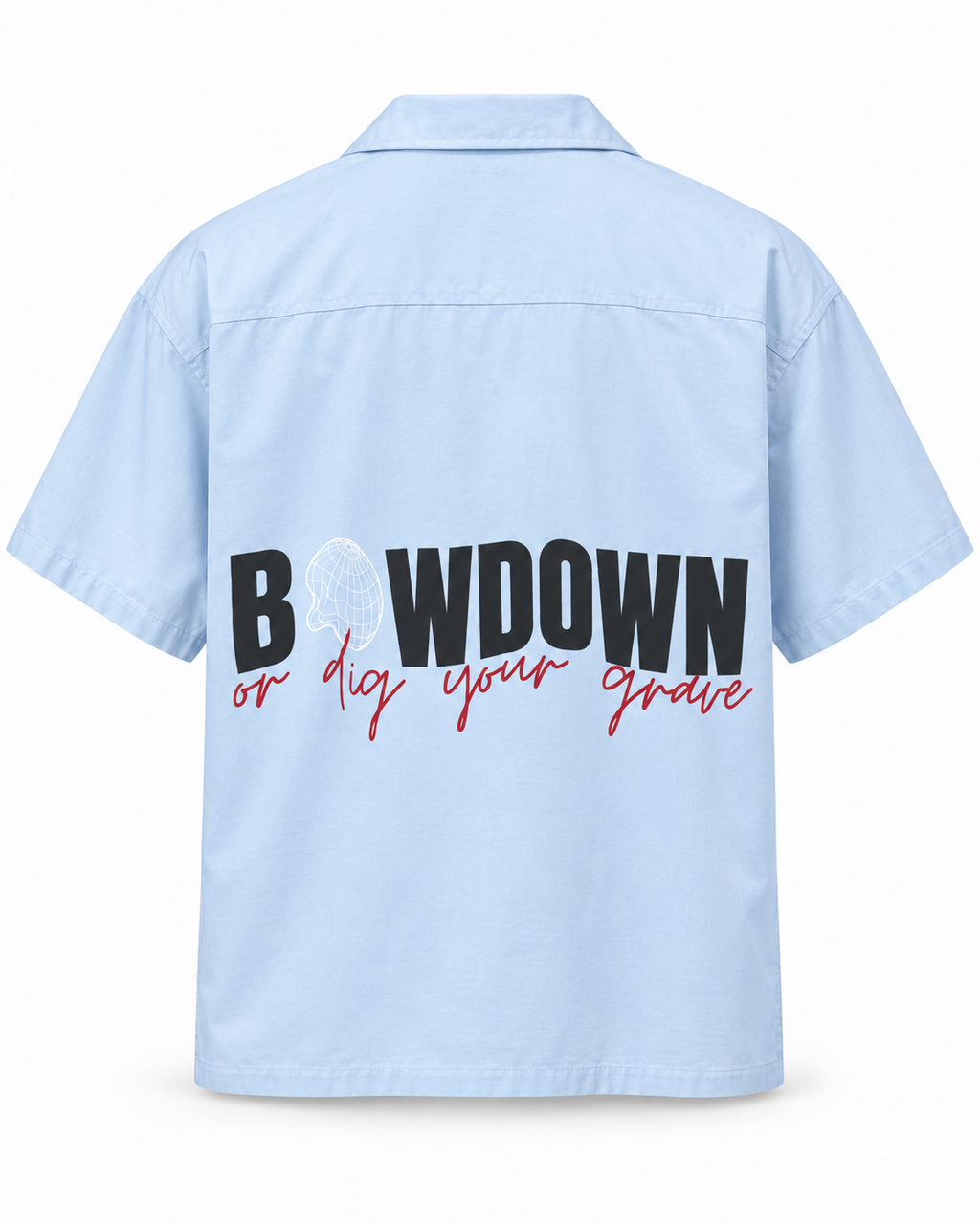 Thread Mafia Bow Down Camp Collar Shirt – Sky Blue