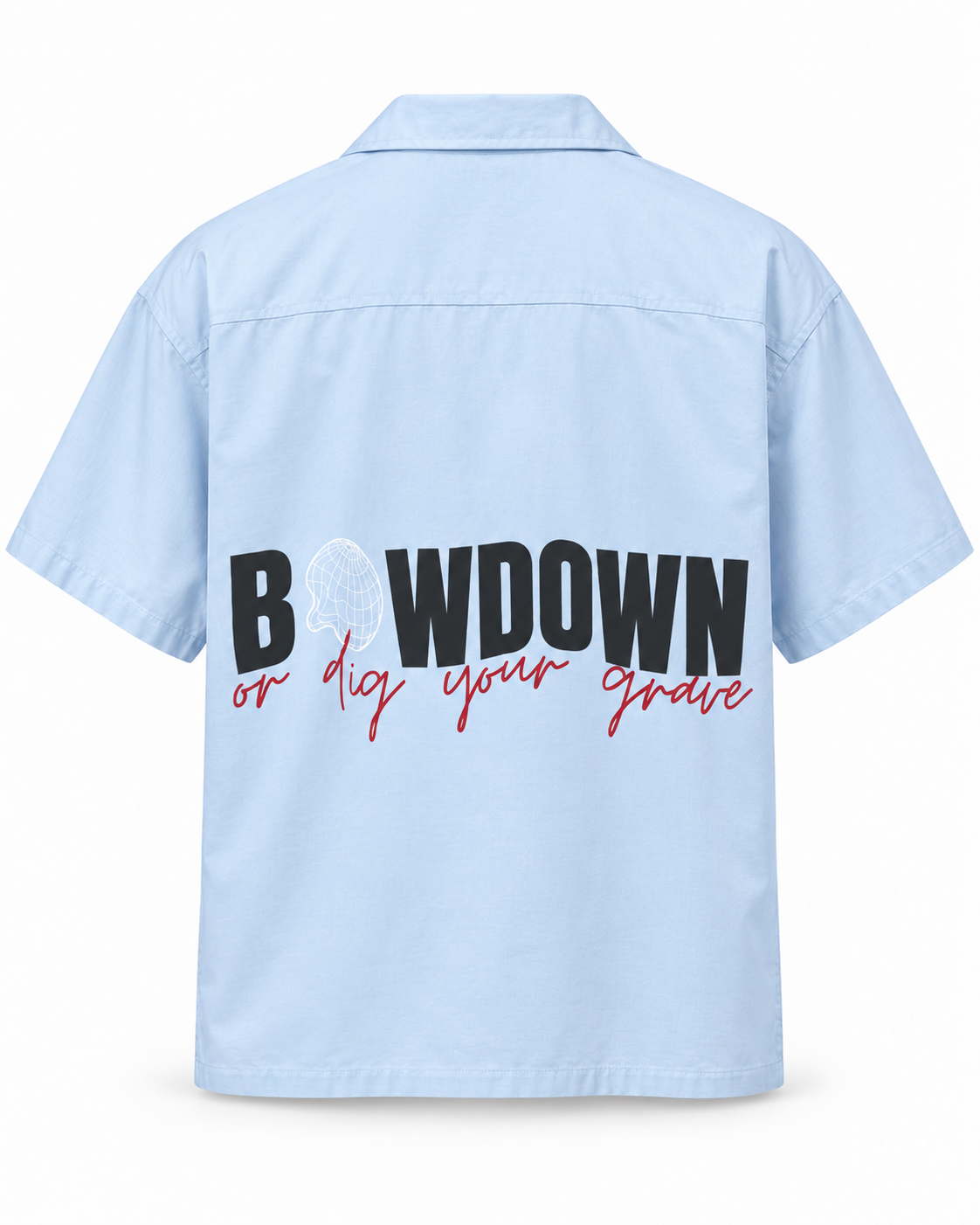 Thread Mafia Bow Down Camp Collar Shirt – Sky Blue