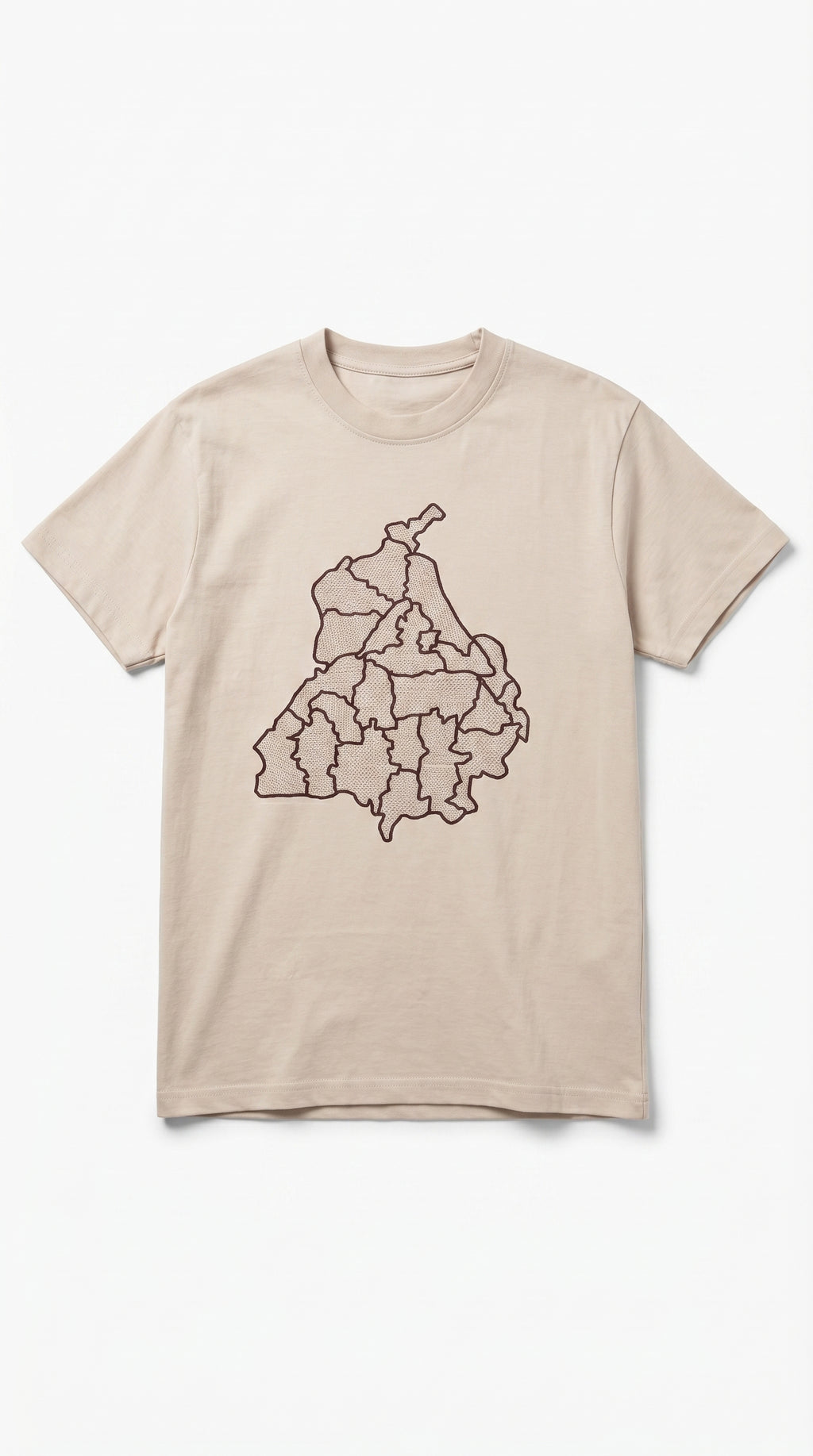 Punjab Map Tee  Embroidery