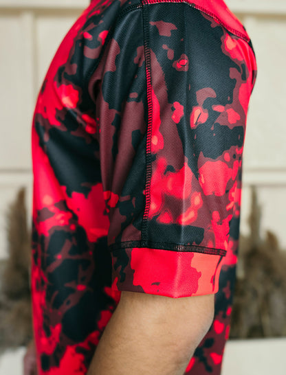 Red & Black Camo Cool-n-Dry-Fit Jersey