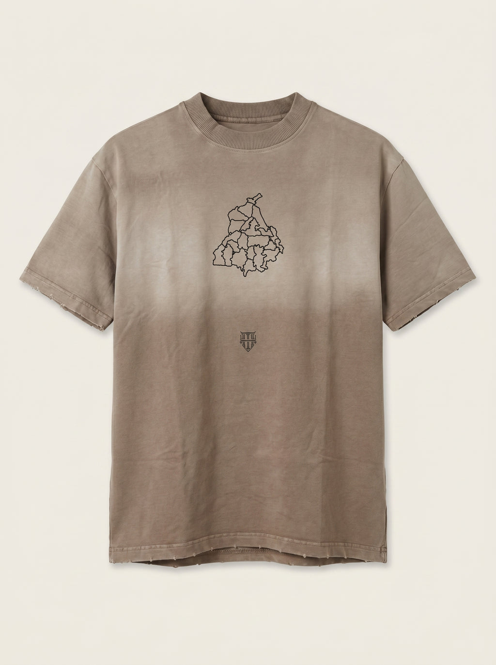 Falcon with Punjab Map Brown Tshirt