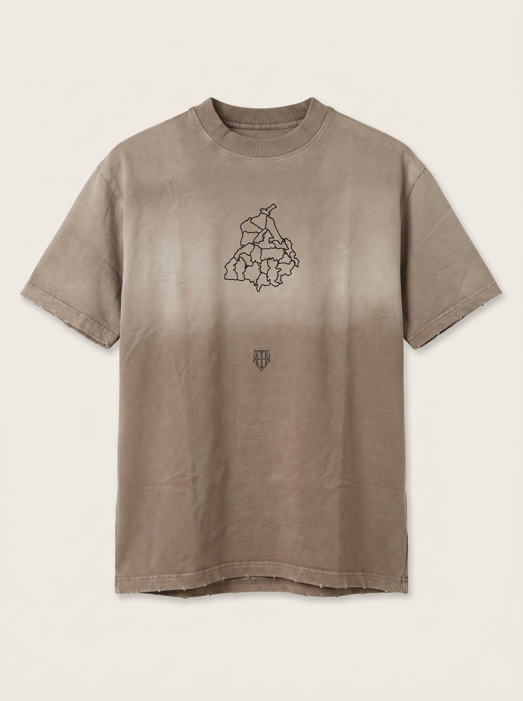 Falcon with Punjab Map Brown Tshirt