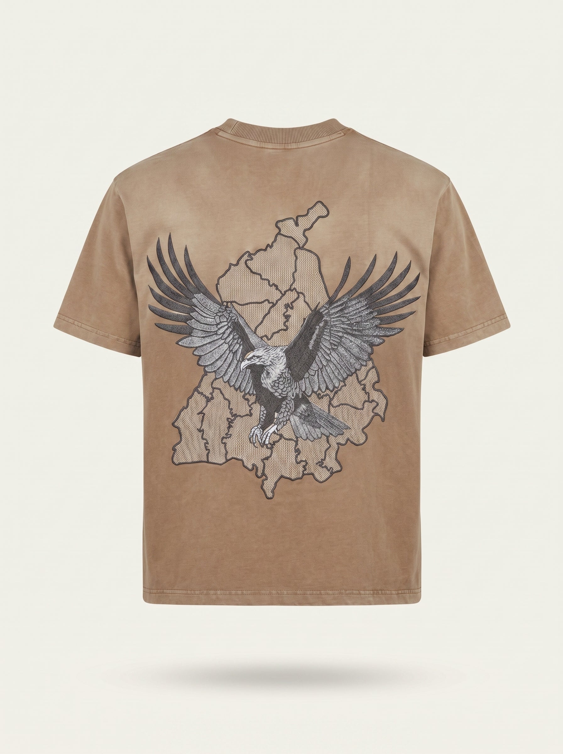 Falcon with Punjab Map Brown Tshirt