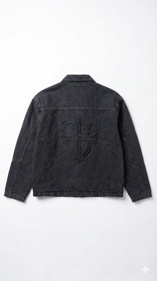 Men's Black Utility Denim Jacket