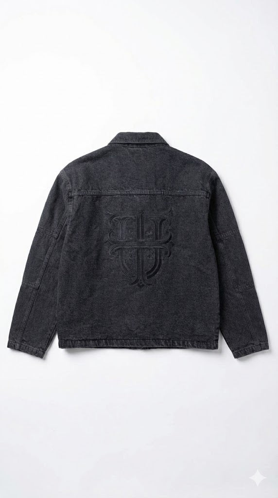 Men's Black Utility Denim Jacket