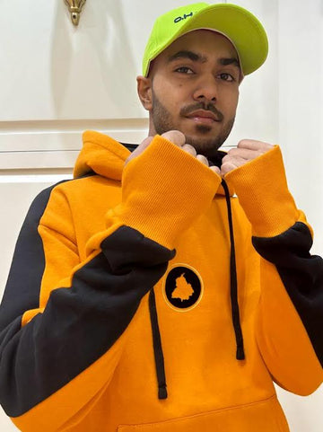 PUNJAB MAP ORANGE HOODIE