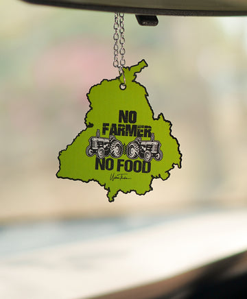 No Farmer No Food Green Car Hanging