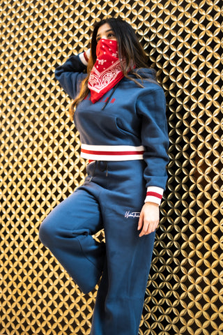 Blue Fleece Lowers For Women